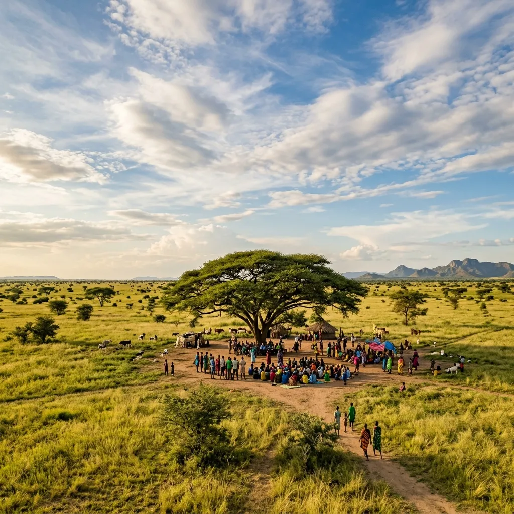 Community gathering, South Sudan